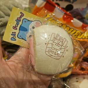 Poli Hamster Squishies Cream Bun Squishy Soft Slow Pink Fries Creme Macaron